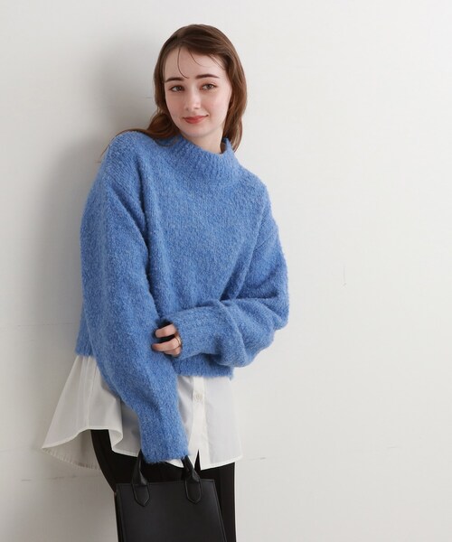 Cutie Blonde（キューティーブロンド）の「◆メランジハイネックニットプルオーバー（ニット/セーター・レディース・黄緑系/ピンク系/ベージュ/ブルー・00）」の3枚目の写真