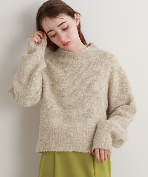 Cutie Blonde（キューティーブロンド）の「◆メランジハイネックニットプルオーバー（ニット/セーター・レディース・黄緑系/ピンク系/ベージュ/ブルー・00）」の6枚目の写真