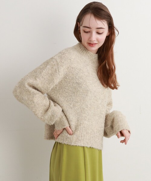 Cutie Blonde（キューティーブロンド）の「◆メランジハイネックニットプルオーバー（ニット/セーター・レディース・黄緑系/ピンク系/ベージュ/ブルー・00）」の7枚目の写真