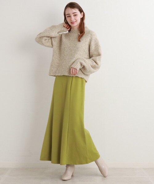 Cutie Blonde（キューティーブロンド）の「◆メランジハイネックニットプルオーバー（ニット/セーター・レディース・黄緑系/ピンク系/ベージュ/ブルー・00）」の9枚目の写真