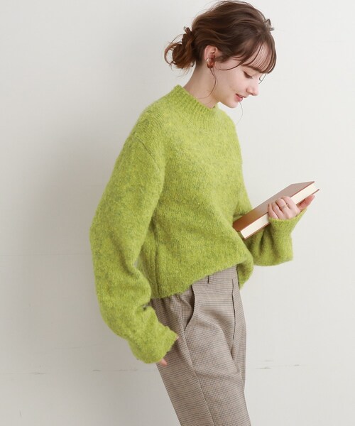 Cutie Blonde（キューティーブロンド）の「◆メランジハイネックニットプルオーバー（ニット/セーター・レディース・黄緑系/ピンク系/ベージュ/ブルー・00）」の14枚目の写真