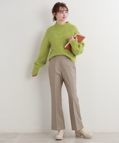 Cutie Blonde（キューティーブロンド）の「◆メランジハイネックニットプルオーバー（ニット/セーター・レディース・黄緑系/ピンク系/ベージュ/ブルー・00）」の16枚目の写真