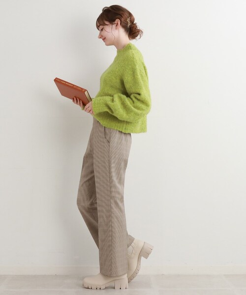 Cutie Blonde（キューティーブロンド）の「◆メランジハイネックニットプルオーバー（ニット/セーター・レディース・黄緑系/ピンク系/ベージュ/ブルー・00）」の17枚目の写真