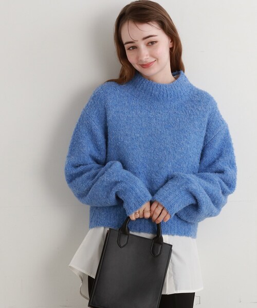 Cutie Blonde（キューティーブロンド）の「◆メランジハイネックニットプルオーバー（ニット/セーター・レディース・黄緑系/ピンク系/ベージュ/ブルー・00）」の20枚目の写真