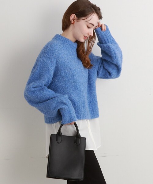 Cutie Blonde（キューティーブロンド）の「◆メランジハイネックニットプルオーバー（ニット/セーター・レディース・黄緑系/ピンク系/ベージュ/ブルー・00）」の21枚目の写真