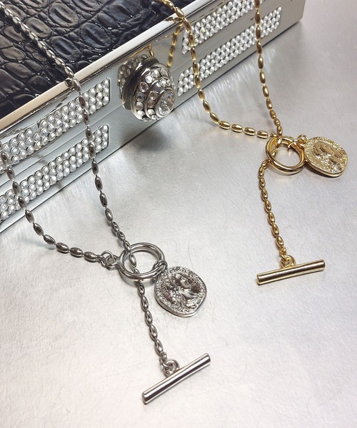 thank U more（サンキューモア）の「カットボールチェーン コインモチーフ ネックレス（ネックレス・レディース・シルバー/ゴールド・FREE）」の5枚目の写真