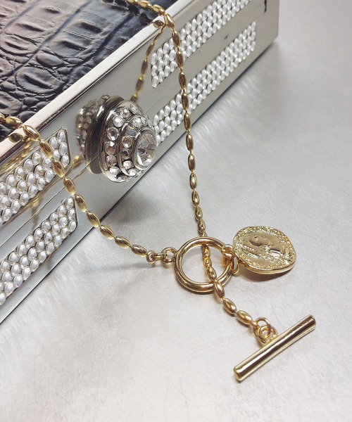 thank U more（サンキューモア）の「カットボールチェーン コインモチーフ ネックレス（ネックレス・レディース・シルバー/ゴールド・FREE）」の9枚目の写真