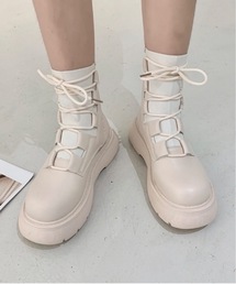 Burner | 【OKUOKU　0909】レースアップ　厚底　ソックスブーツ　oku-shoes-654448418754-55(ブーツ)