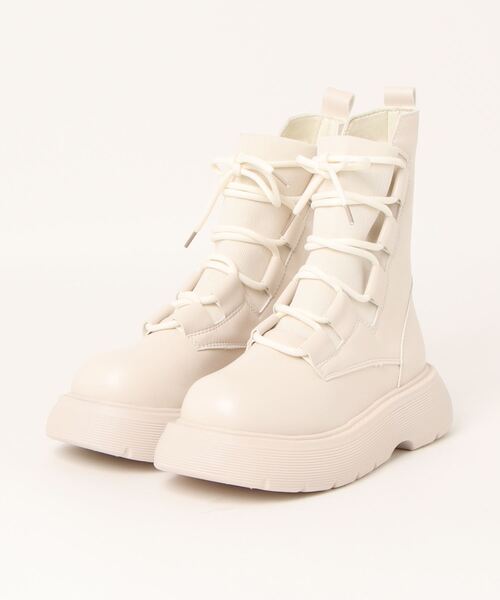 Burner（バーナー）の「【OKUOKU　0909】レースアップ　厚底　ソックスブーツ　oku-shoes-654448418754-55（ブーツ・レディース・C/A/B・36/38/40）」の5枚目の写真