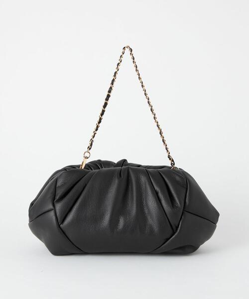 green label relaxing（グリーンレーベルリラクシング）の「PUFFY ショルダー クラッチバッグ（クラッチバッグ・レディース・ブラック/ダークブラウン・FREE）」の8枚目の写真