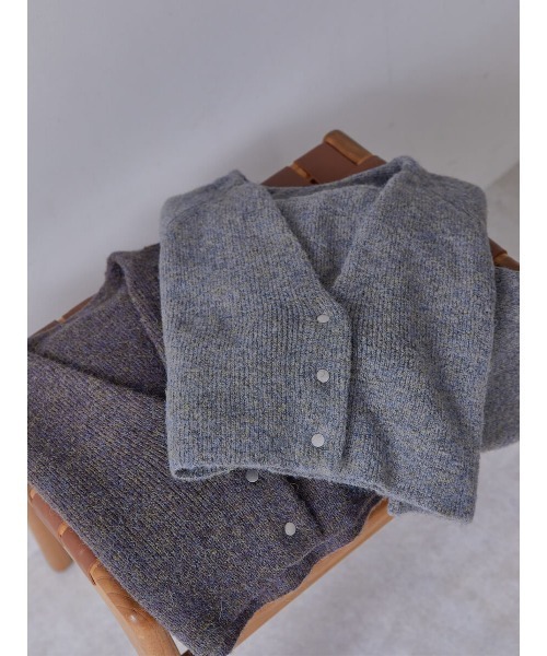 Ayla(アイラ)の「mix melange short cardigan(カーディガン/ボレロ・レディース・パープル系その他/杢グレー・FREE)」の16枚目の写真