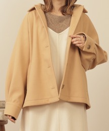 mil | 【150㎝前後の小柄さんサイズ】ステンカラーミドルコート(ステンカラーコート)