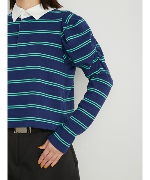 LILY BROWN(リリーブラウン)の「ギャザースリーブコンパクトラガーシャツ(シャツ/ブラウス・レディース・レッド/グリーン/ネイビー・FREE)」の14枚目の写真