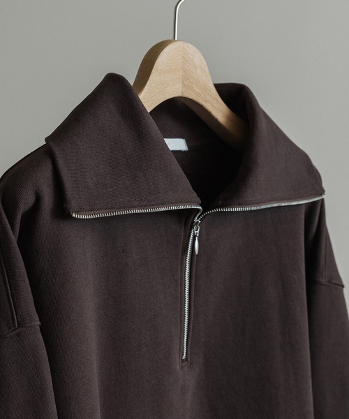 WYM LIDNM(ウィム バイ リドム)の「HALF ZIP HEAVY WEIGHT SWEAT(スウェット・メンズ・杢グレー/ダークグリーン/ダークブラウン/チャコール/アッシュブラウン/オリーブ・S/M/L)」の22枚目の写真