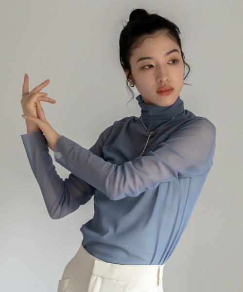 Donnez-moi日本製シワになりにくいTシャツシアー 透け感 ヴィンテージ風 土へ還る-】しわになりにくいTシャツ /接触冷感 / UVケア/染め