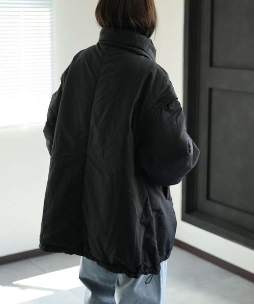 ap retro（アプレトロ）の「マフラー付きパディングブルゾン　袖取り外し　モンスターコート（ダウンジャケット/コート・レディース・ホワイト/ブラック/アイボリー・FREE）」の20枚目の写真