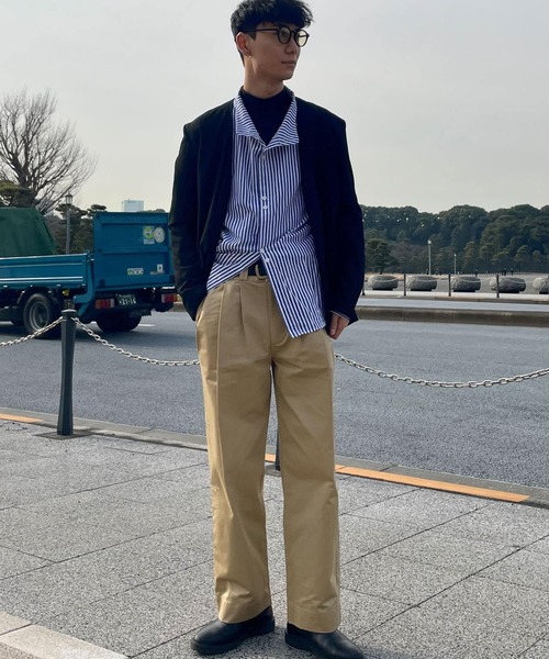 Couleur Meler（クルールメリー）の「Couleur Meler sakasa　triple tuck chino pants（その他パンツ・メンズ・オフホワイト/ベージュ/カーキ・MEDIUM/LARGE）」の10枚目の写真