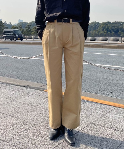 Couleur Meler（クルールメリー）の「Couleur Meler sakasa　triple tuck chino pants（その他パンツ・メンズ・オフホワイト/ベージュ/カーキ・MEDIUM/LARGE）」の12枚目の写真