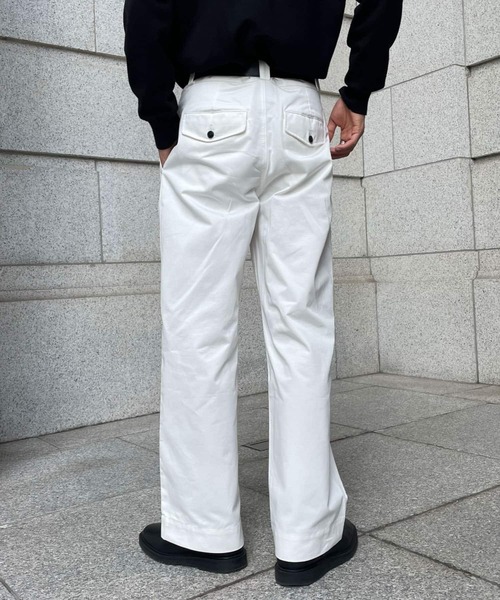 Couleur Meler（クルールメリー）の「Couleur Meler sakasa　triple tuck chino pants（その他パンツ・メンズ・オフホワイト/ベージュ/カーキ・MEDIUM/LARGE）」の14枚目の写真