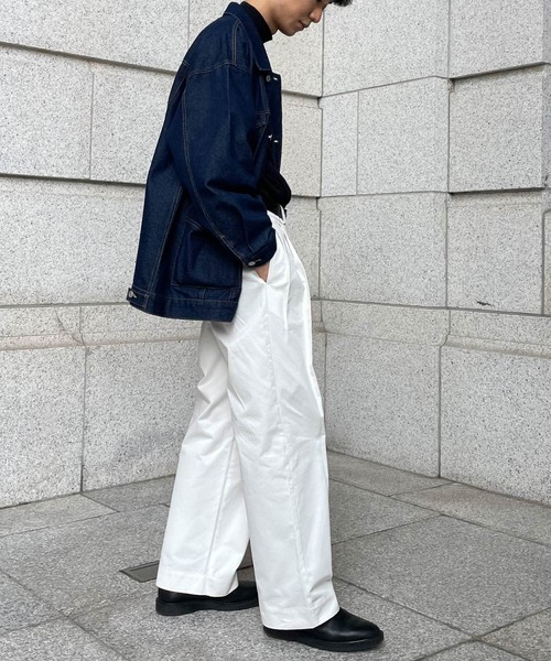 Couleur Meler（クルールメリー）の「Couleur Meler sakasa　triple tuck chino pants（その他パンツ・メンズ・オフホワイト/ベージュ/カーキ・MEDIUM/LARGE）」の15枚目の写真