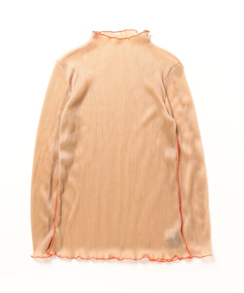 AULA AILA（アウラアイラ）の「AULA AILA（アウラ アイラ）SHEER PLEATS PULLOVER（Tシャツ/カットソー・レディース・ベージュ/その他18/アイボリー/ブラック・0）」の7枚目の写真