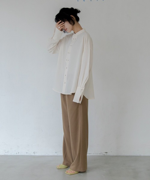 VACANCY（ヴァカンシー）の「ダブルボタンシャツ（シャツ/ブラウス・レディース・ホワイト/ライトグレー・FREE）」の9枚目の写真