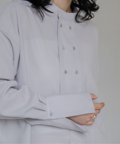 VACANCY（ヴァカンシー）の「ダブルボタンシャツ（シャツ/ブラウス・レディース・ホワイト/ライトグレー・FREE）」の15枚目の写真