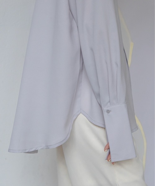 VACANCY（ヴァカンシー）の「ダブルボタンシャツ（シャツ/ブラウス・レディース・ホワイト/ライトグレー・FREE）」の10枚目の写真