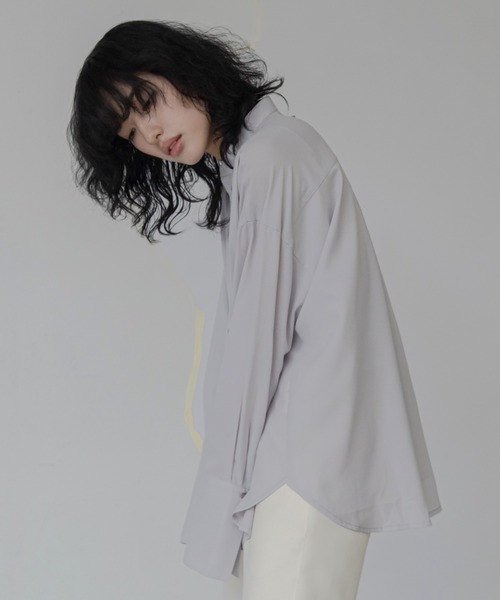 VACANCY（ヴァカンシー）の「ダブルボタンシャツ（シャツ/ブラウス・レディース・ホワイト/ライトグレー・FREE）」の4枚目の写真