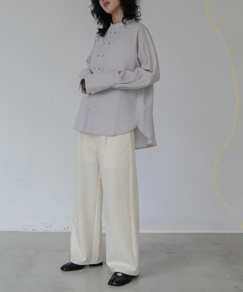 VACANCY（ヴァカンシー）の「ダブルボタンシャツ（シャツ/ブラウス・レディース・ホワイト/ライトグレー・FREE）」の13枚目の写真