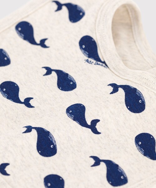 PETIT BATEAU（プチバトー）の「プリントサークルスタイ（スタイ/よだれかけ・キッズ・グレー・ONE SIZE）」の5枚目の写真