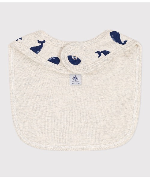 PETIT BATEAU（プチバトー）の「プリントサークルスタイ（スタイ/よだれかけ・キッズ・グレー・ONE SIZE）」の2枚目の写真
