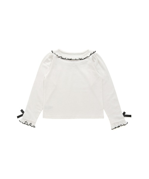JENNI love(ジェニィラブ)の「チュール切替えフリルロンT(Tシャツ/カットソー・キッズ・オフホワイト/ピンク/ラベンダー・130cm/140cm/150cm/160cm)」の13枚目の写真