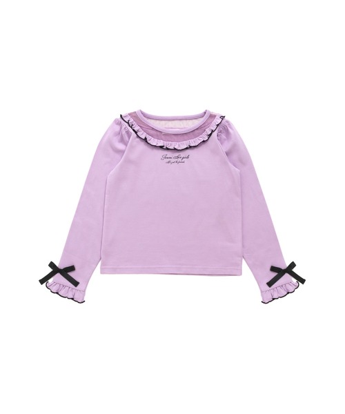 JENNI love(ジェニィラブ)の「チュール切替えフリルロンT(Tシャツ/カットソー・キッズ・オフホワイト/ピンク/ラベンダー・130cm/140cm/150cm/160cm)」の14枚目の写真