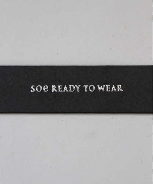 soe（ソーイ）の「soe Leather Belt（ベルト・メンズ・ブラック・FREE）」の2枚目の写真