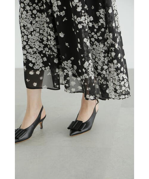 JILLSTUART モノトーンフラワーワンピース ブラック ◇モノトーンフラワーワンピース | ジル スチュアート(JILL