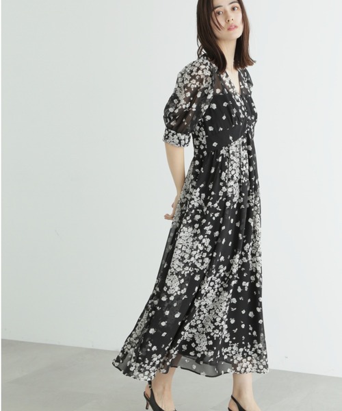 JILL STUART(ジルスチュアート)の「◆モノトーンフラワーワンピース(ワンピース・レディース・イエロー/ブラック・2/4)」の1枚目の写真