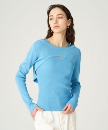 クロップドレイヤードコンビニット