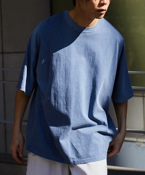 FREAK'S STORE(フリークスストア)の「【限定展開】ビッグシルエット ピグメント加工 クルーネックTシャツ(Tシャツ/カットソー・メンズ・ブラック/ベージュ/ブラウン/ブルー/グリーン・SMALL/MEDIUM/LARGE)」の16枚目の写真