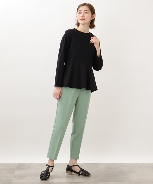 grove(グローブ)の「◆布帛切り替えペプラムプルオーバー(Tシャツ/カットソー・レディース・ライトブルー/アイボリー/ブラック・02/03/01/05/04)」の4枚目の写真