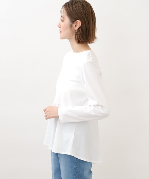 grove(グローブ)の「◆布帛切り替えペプラムプルオーバー(Tシャツ/カットソー・レディース・ライトブルー/アイボリー/ブラック・02/03/01/05/04)」の21枚目の写真