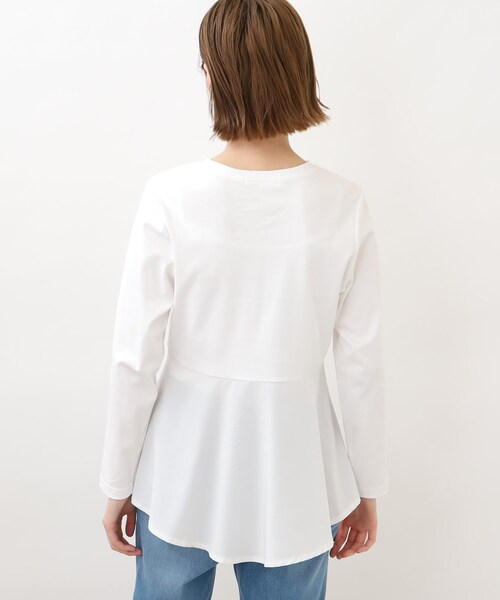 grove(グローブ)の「◆布帛切り替えペプラムプルオーバー(Tシャツ/カットソー・レディース・ライトブルー/アイボリー/ブラック・02/03/01/05/04)」の22枚目の写真