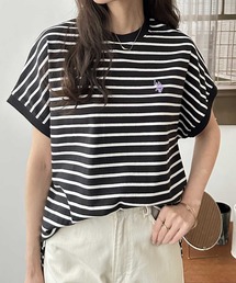 GeeRA別注【新色追加】U.S. POLO ASSN.別注 綿100％フレンチスリーブオーバーサイズ刺繍Ｔシャツ