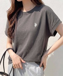 GeeRA別注【新色追加】U.S. POLO ASSN.別注 綿100%フレンチスリーブオーバーサイズ刺繍Tシャツ