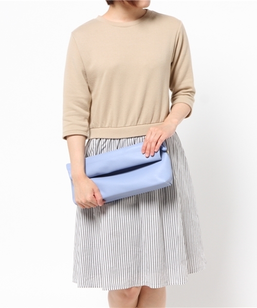 OUTLET（アウトレット）の「【Ciaopanic】2WAYクラッチSD（ショルダーバッグ・レディース・ベージュ/ブルー・0）」の8枚目の写真