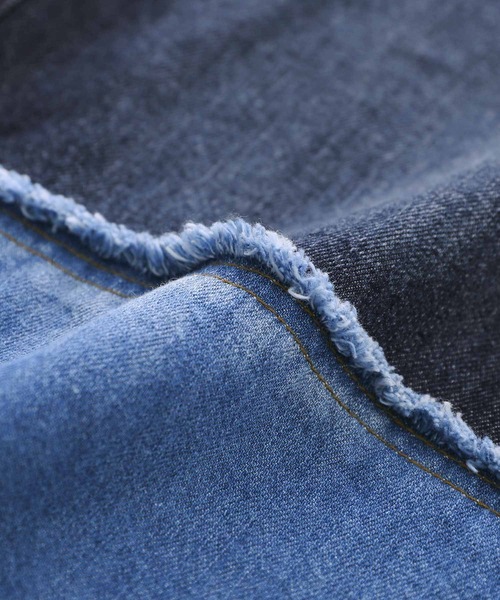 kOhAKU（コハク）の「『パッチワークコットンデニムシャツ』（シャツ/ブラウス・レディース・ブルー・2/1）」の10枚目の写真