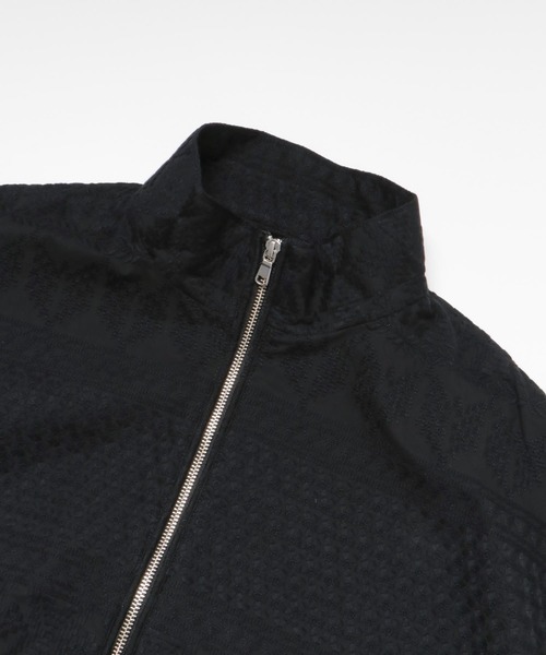 【中古】シーオール SEEALL 23SS MINIMAL FLIGHT JACKET ジャガード フライトジャケット ブルゾン 3 黒 ブラック SEEALL（シーオール）の「SEEALL MINIMAL FLIGHT JACKET（ブルゾン