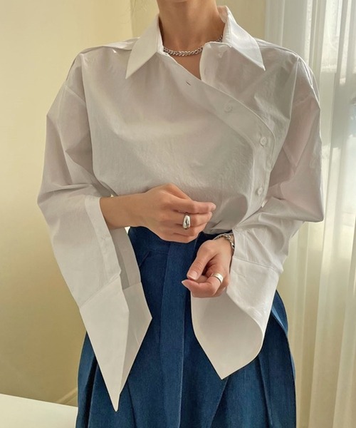 ジャンポールゴルチエ　半袖　バイカラー　ブラウス　シャツ　変形　アシンメトリー 楽天市場】【中古】 ジャンポールゴルチエ オムJean Paul