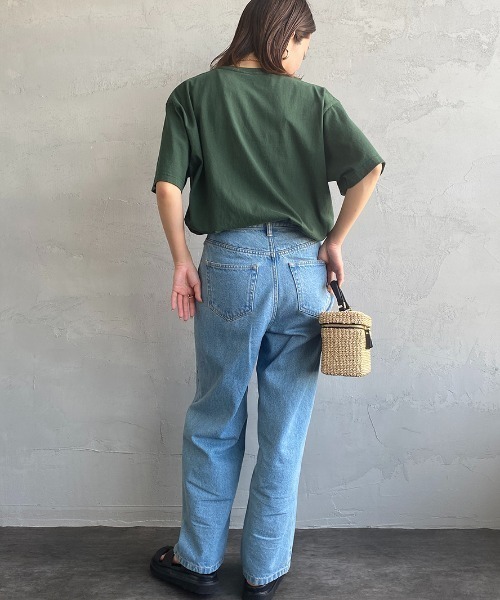 FUNG（ファング）の「[FUNG/ファング] TYPE カットオフプリントTシャツ（Tシャツ/カットソー・レディース・ダークグリーン/ホワイト・M）」の4枚目の写真