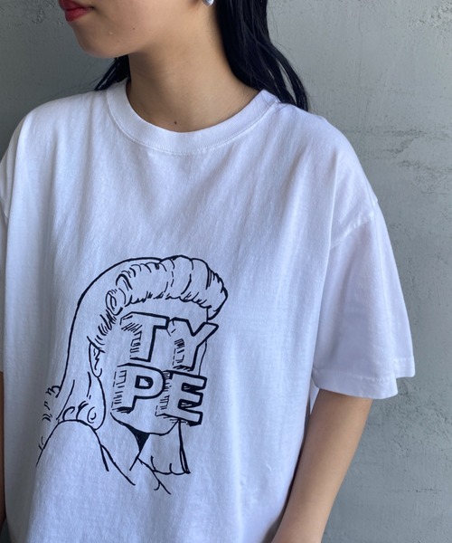 FUNG（ファング）の「[FUNG/ファング] TYPE カットオフプリントTシャツ（Tシャツ/カットソー・レディース・ダークグリーン/ホワイト・M）」の18枚目の写真